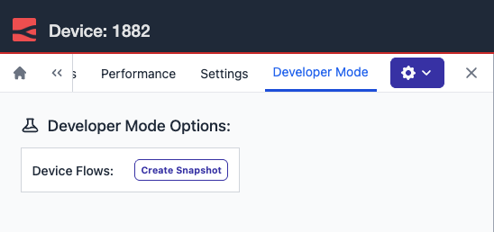 Developer Mode tab in the immersive editor drawer